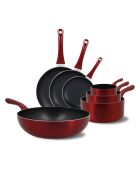 Batterie de cuisine Cerise induction - 7 pièces rouge