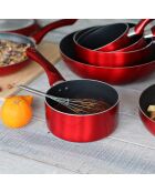 Batterie de cuisine Cerise induction - 7 pièces rouge