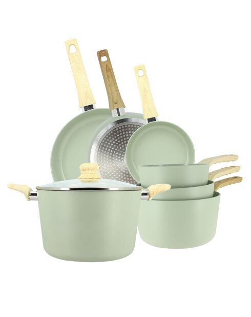 Batterie de cuisine Colorama induction - 7 pièces celadon