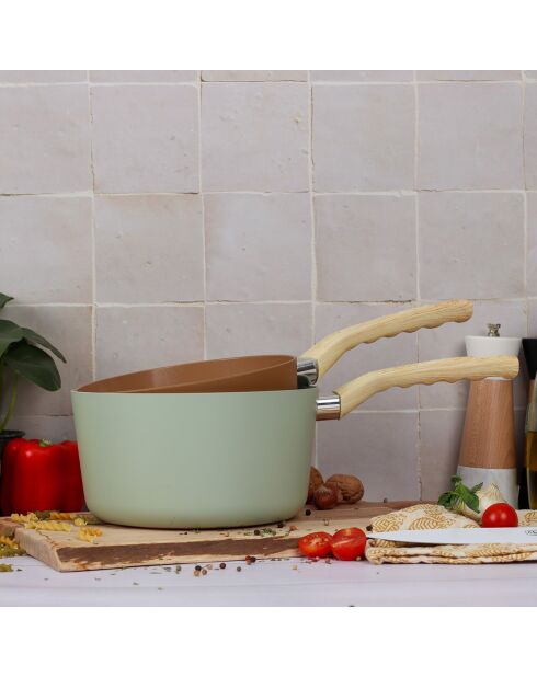 Batterie de cuisine Colorama induction - 7 pièces celadon