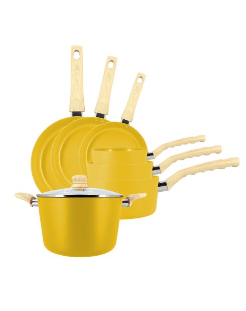 Batterie de cuisine Colorama induction - 7 pièces safran