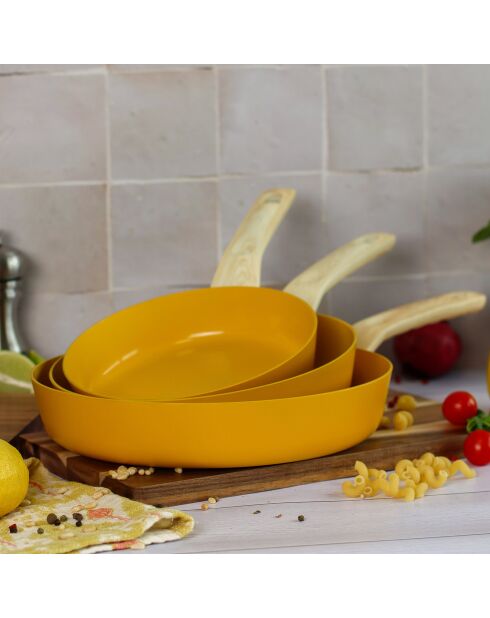 Batterie de cuisine Colorama induction - 7 pièces safran