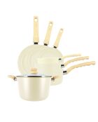 Batterie de cuisine Colorama induction - 7 pièces crème