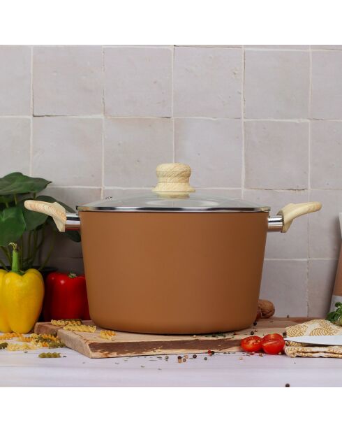 Batterie de cuisine Colorama induction - 7 pièces noisette