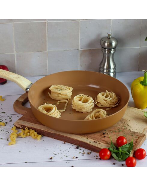 Batterie de cuisine Colorama induction - 7 pièces noisette