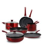 Batterie de cuisine Cerise induction - 8 pièces rouge