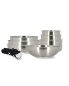 Batterie de cuisine Iris induction - 9 pièces gris
