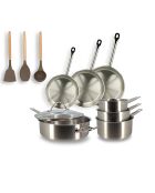 Batterie de cuisine Professionnel induction - 10 pièces gris