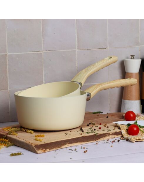 Batterie de cuisine Colorama induction - 13 pièces crème