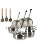 Batterie de cuisine Professionnel induction - 11 pièces gris