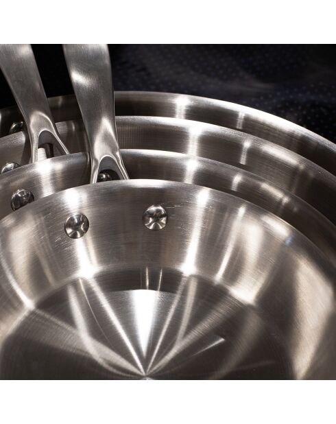 Batterie de cuisine Triply induction - 7 pièces gris