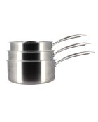 3 Casseroles Triply induction grises