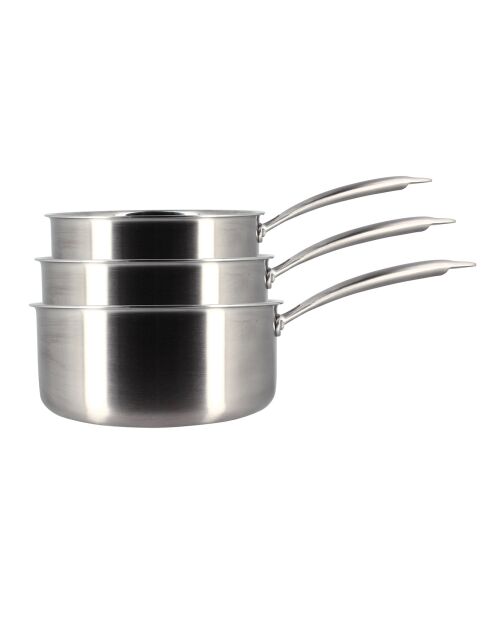 3 Casseroles Triply induction grises