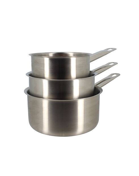 3 Casseroles Professionnel induction grises