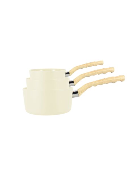 3 Casseroles Colorama induction crèmes