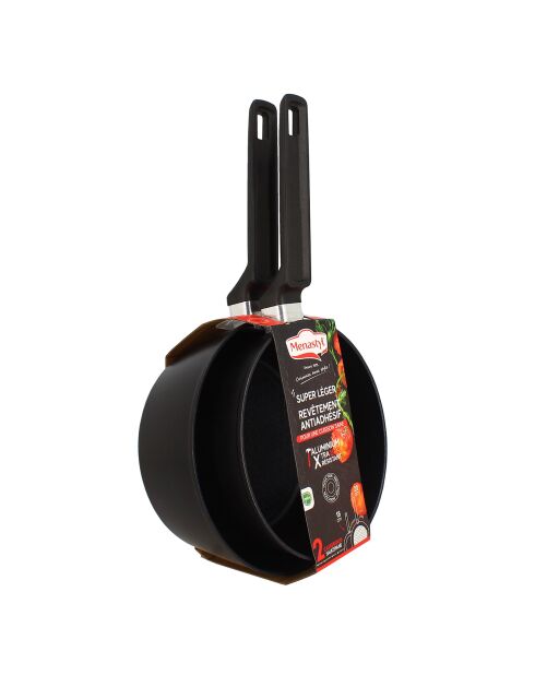 2 Casseroles induction noires