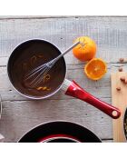 3 Casseroles Cerise induction rouges