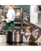 Casserole triply induction grise - 21.5x39x9 cm