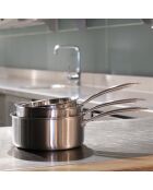 Casserole triply induction grise - 21.5x39x9 cm