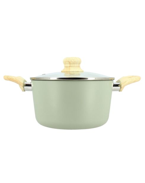 Colorama inductie celadon kookpot met deksel - 34,4x21x12,5 cm