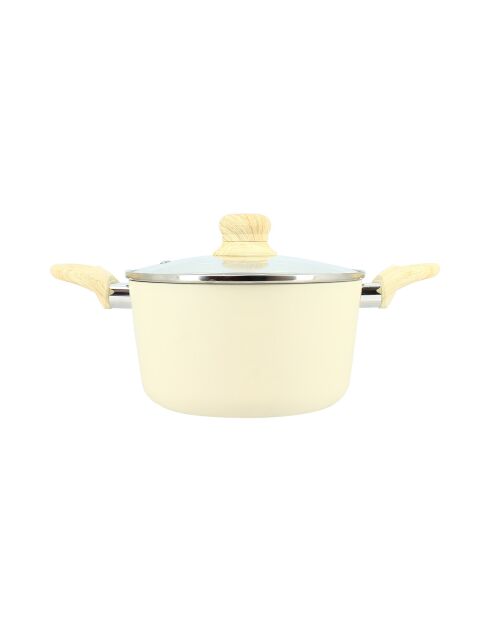 Colorama inductiecrème stoofpot met deksel - 34,4x21x12,5 cm