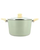 Colorama inductie celadon kookpot met deksel - 38,5x24x15 cm