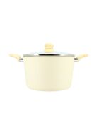 Colorama inductiecrème stoofpot met deksel - 38,5x25,5x16 cm