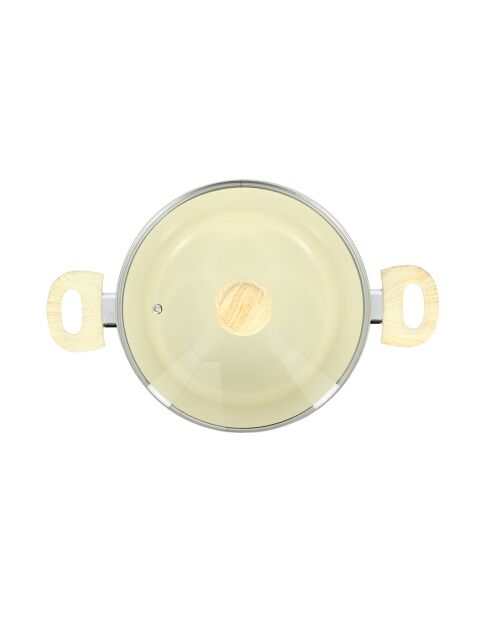 Colorama inductiecrème stoofpot met deksel - 38,5x25,5x16 cm