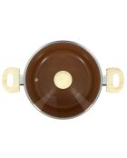 Colorama hazelnoot inductiekookpot met deksel - 38,5x25,5x16 cm