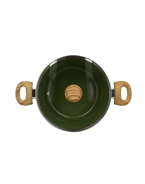 Colorama inductie olijfstoofpot met deksel - 38,5x25,5x16 cm