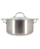 Triple kookpot met grijs inductiedeksel - 34x26,5x12 cm