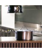 Triple kookpot met grijs inductiedeksel - 34x26,5x12 cm