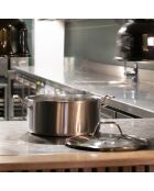 Triple kookpot met grijs inductiedeksel - 34x26,5x12 cm