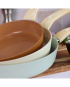 Poêle Colorama induction crème - 37.5x20x4.5 cm