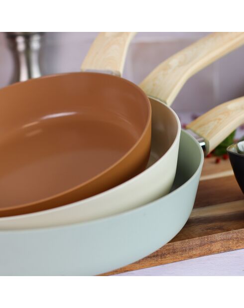 Poêle Colorama induction crème - 43x24.5x5 cm