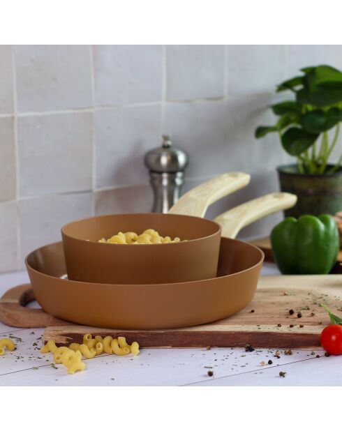 Poêle Colorama induction noisette - 43x24.5x5 cm