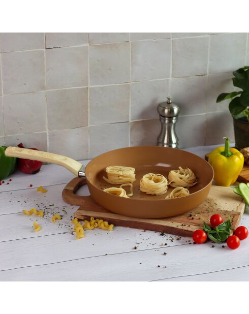 Poêle Colorama induction noisette - 47x28.3x5.8 cm