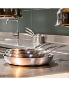 Poêle triply induction grise - 21.5x39.5x4 cm