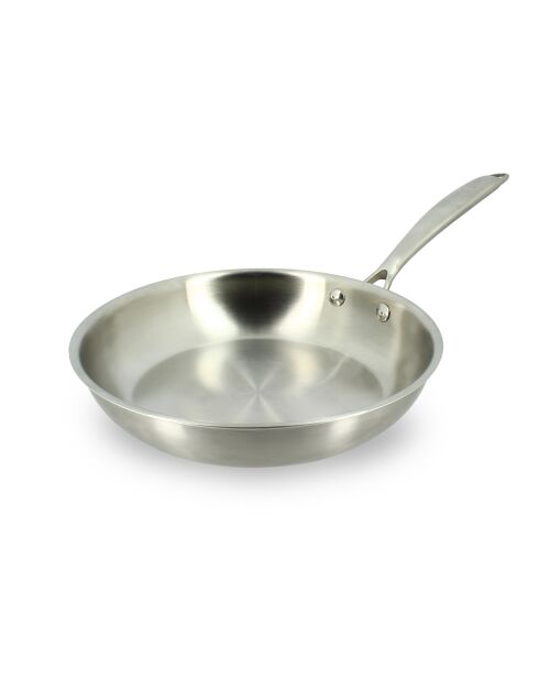 Poêle triply induction grise - 25.5x46x5 cm