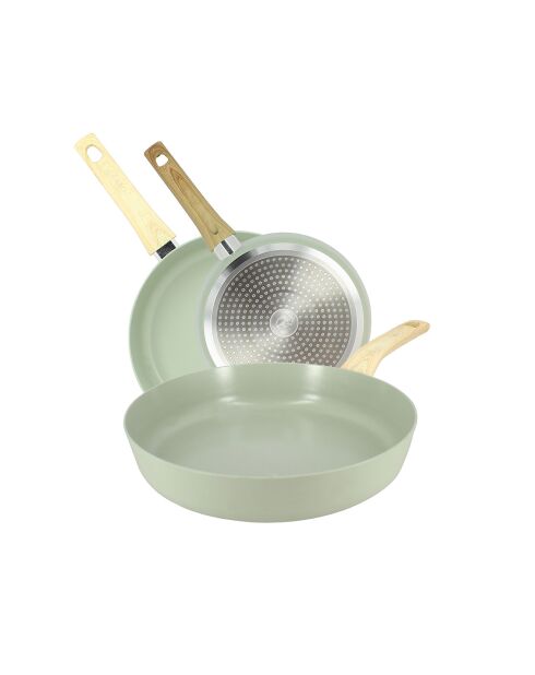 3 Poêles Colorama induction celadon