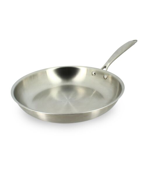 Poêle triply induction grise - 29.5x50x5 cm