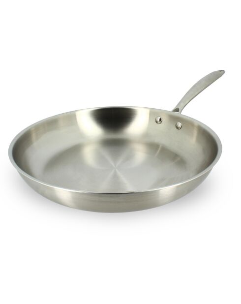 Poêle triply induction grise - 32x56x5.5 cm