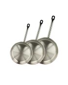 3 Poêles Professionnel induction grises