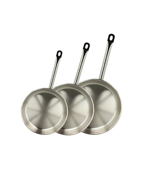 3 Poêles Professionnel induction grises