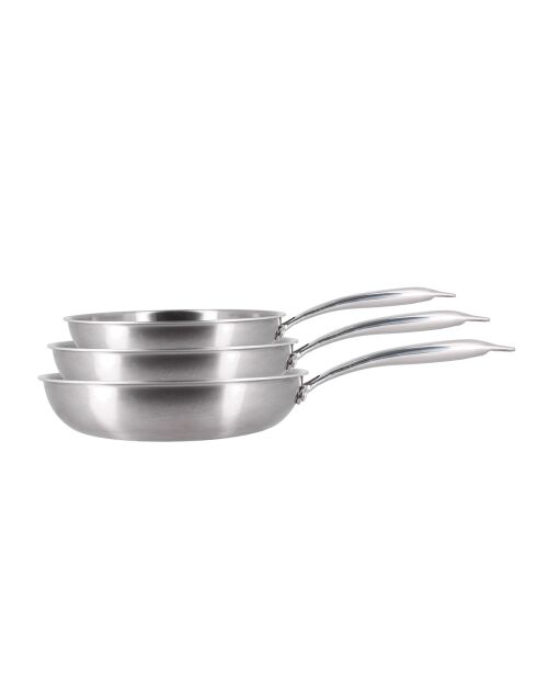 3 Poêles Triply induction grises