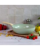 Wok Colorama induction celadon - 47.5x28x8 cm