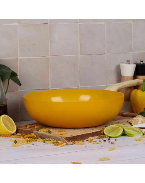 Wok Colorama induction safran - 47.5x28x8 cm