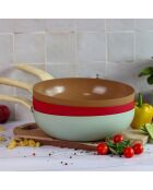Wok Colorama induction noisette - 47.5x28x8 cm