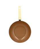Wok Colorama induction noisette - 47.5x28x8 cm