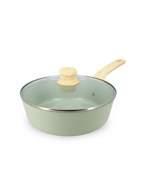 Sauteuse avec couvercle Colorama induction celadon - 43.5x25x8 cm
